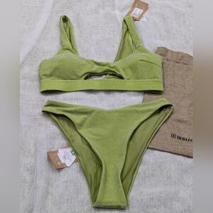 Berlook / new with tags / XS / Light Green Lurex Cut Out